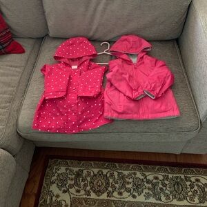 Carter’s Girls 2-PC polka Dot/Pink Hooded Jackets